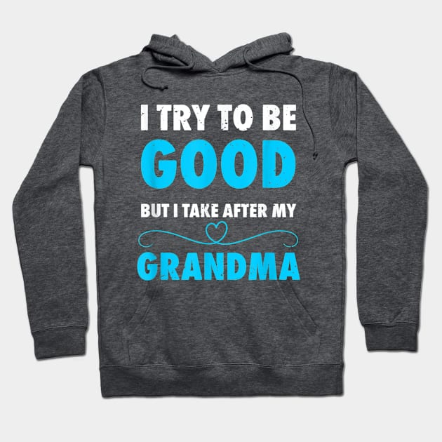 I try to be good but i take after my grandma Hoodie by WILLER